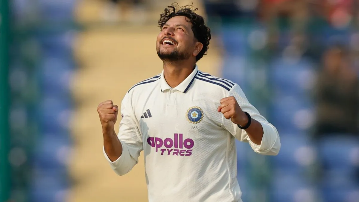 Five-star Kuldeep Yadav equals world record as India fold West Indies for 248 in first innings