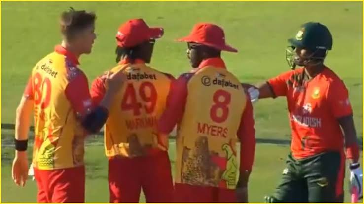 Zimbabwe pacer furious as Bangladesh opener's wild celebration leads to heated exchange in tense finish to series decider Zimbabwe pacer furious as Bangladesh opener's wild celebration leads to heated exchange in tense finish to series decider - Cricket News Image